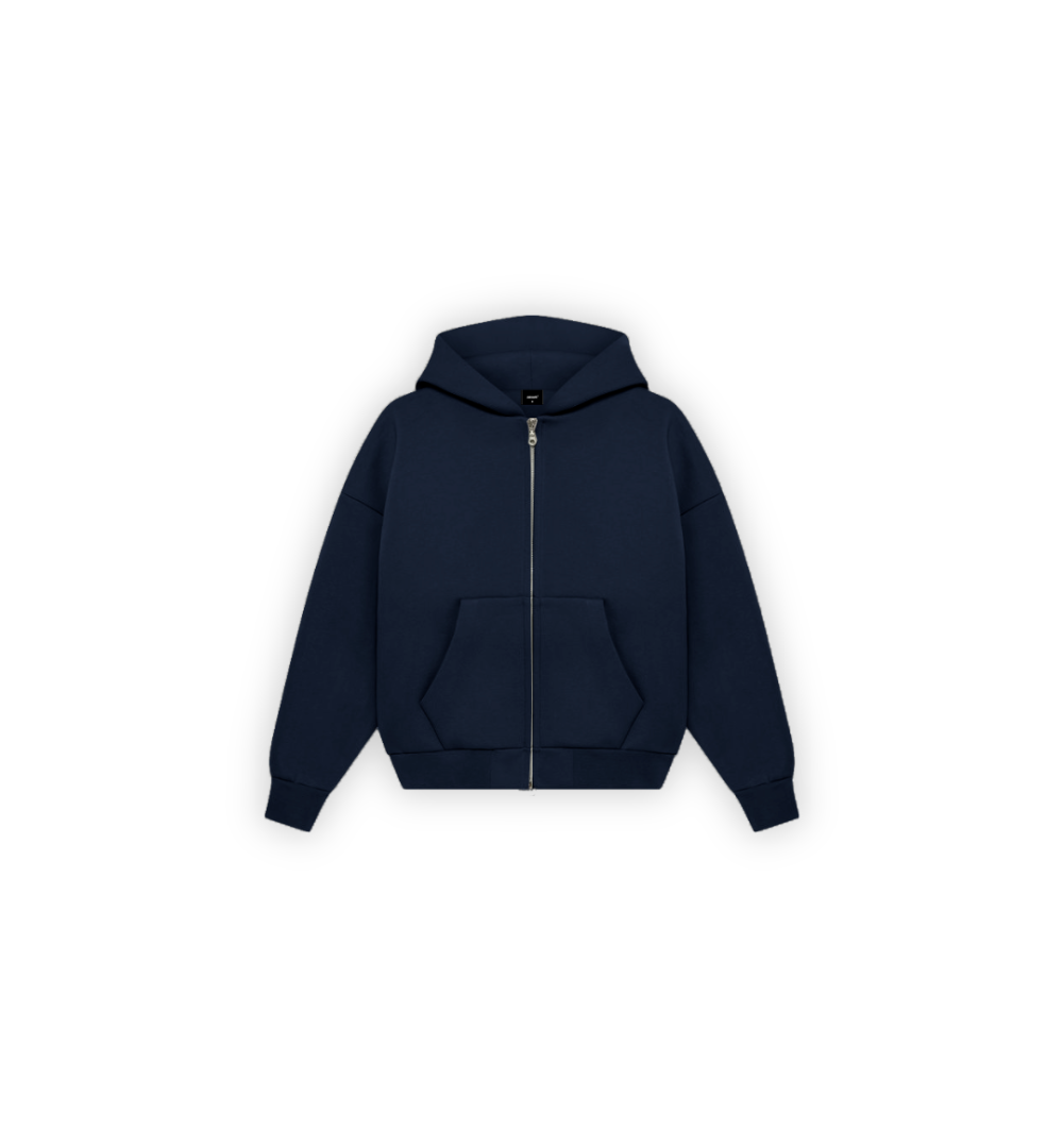 Blue Navy Zip Hoodie