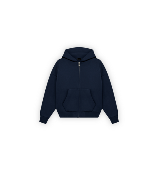 Blue Navy Zip Hoodie