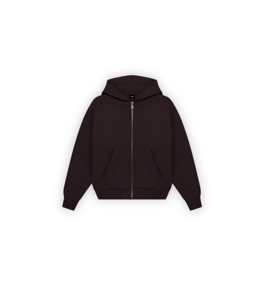 Brown Zip Hoodie